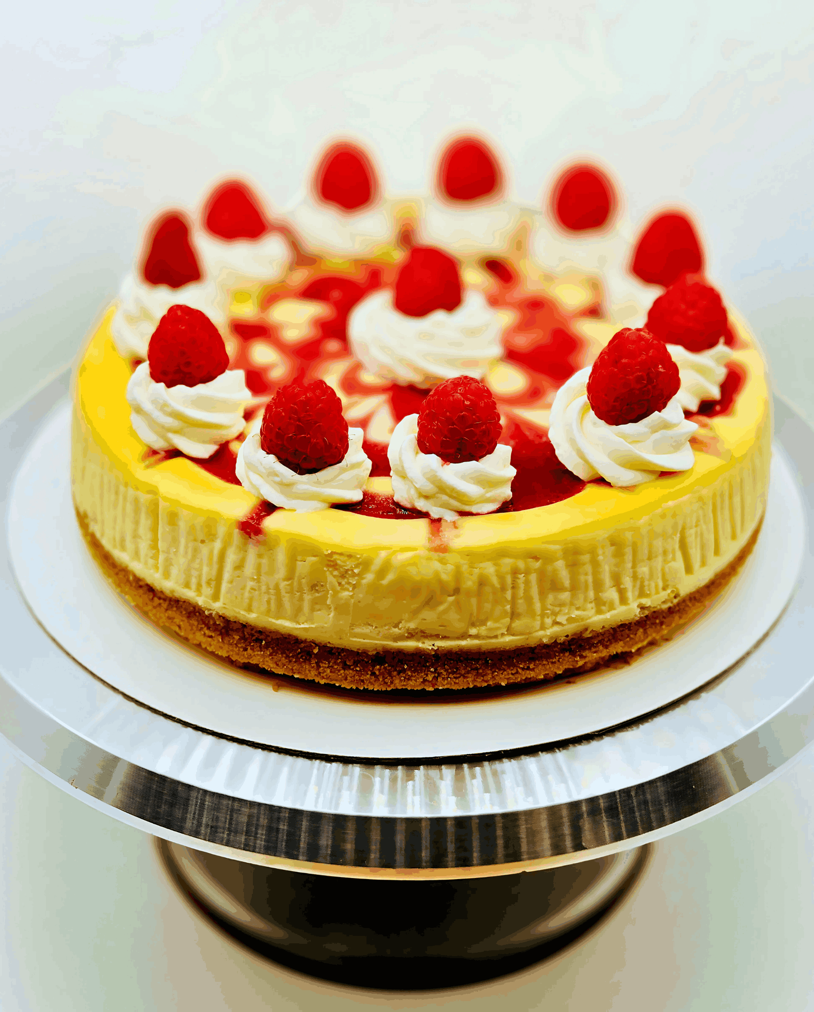 Raspberry Swirl Cheesecake